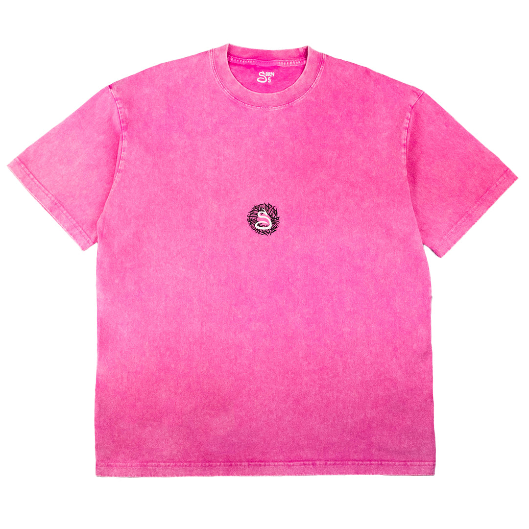 t-shirt welcome home, black logo, pink