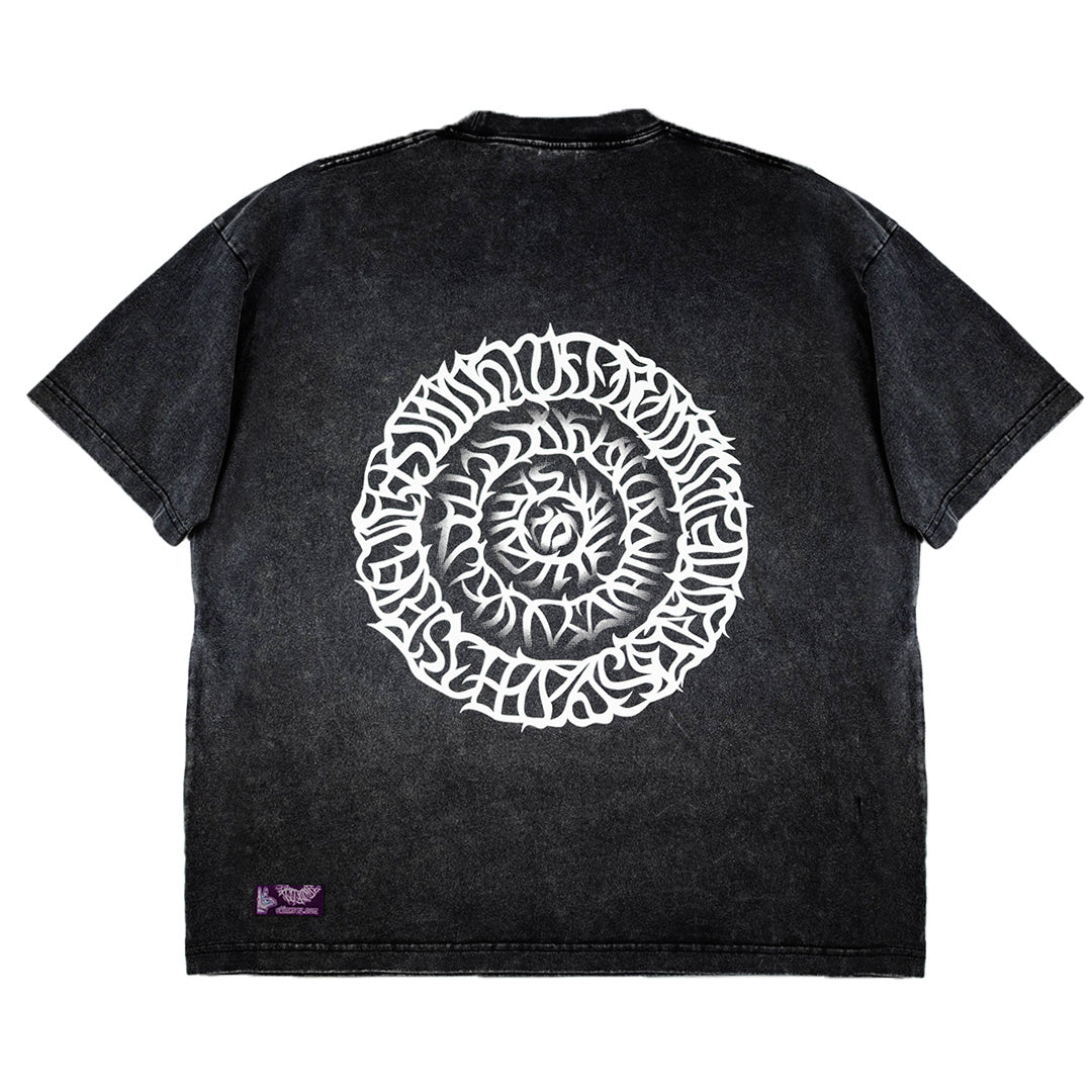 t-shirt welcome home, black logo, graphite