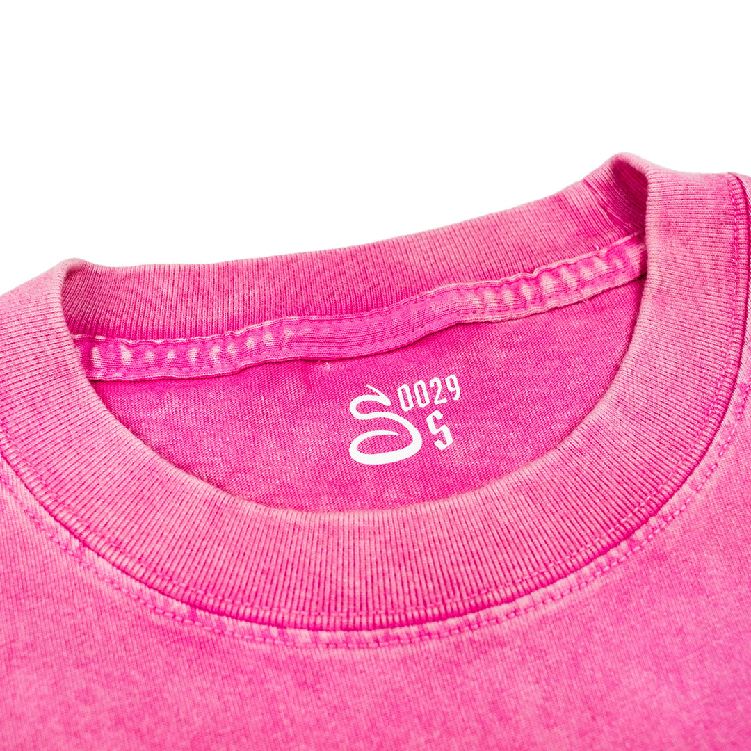 t-shirt welcome home, black logo, pink