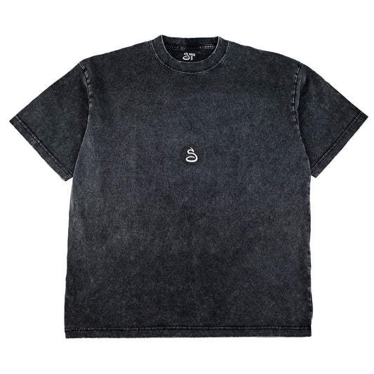 t-shirt welcome home, black logo, graphite